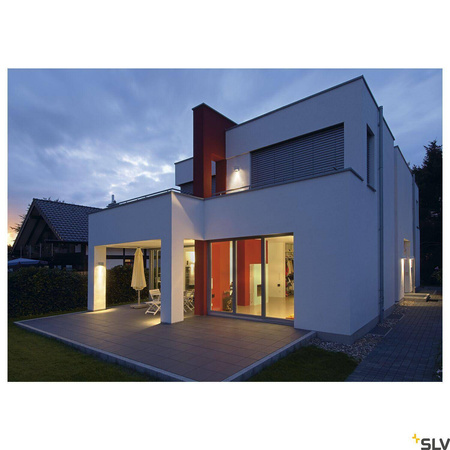 BIG THEO WALL, lampa ścienna outdoor, QPAR111, IP44, kwadratowa, srebrnoszara, maks. 75W (229564) - SLV