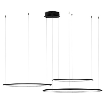 Lampa wisząca Ledowe Okręgi No.3 80cm 3k 99W czarna (LA075/CO3_80_in_3k_99W_black) - ALTAVOLA DESIGN
