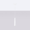 Pojedyncza lampa wisząca nad wyspę kuchenną PRYSM 1 biała (SL.1397) - Sollux Lighting