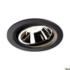 NUMINOS® MOVE DL L, wewnętrzna oprawa sufitowa wpuszczana LED, czarna/chrom 4000 K 40° obrotowa i pochylana (1003678) - SLV