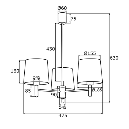 Żyrandol PONTE PLUS (6266) - Argon