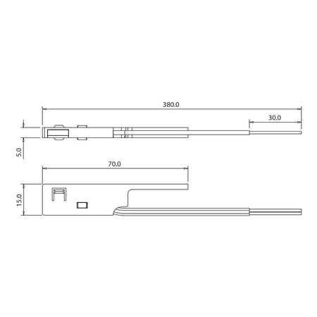 Łącznik prosty z kablem magnetic track 5mm (ML2168) - Milagro