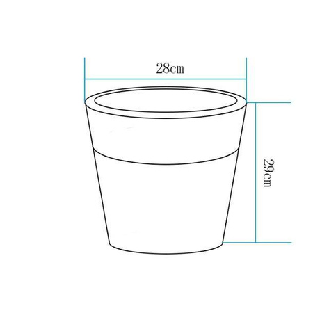 Lampa ogrodowa donica FLOWER POT S LED RGBW 16 kolorów 29 cm (ES-FL021) - Step into Design