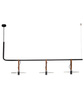 PENDANT LIGHT LED 24W BLACK-LEATHER (18138-B Zambelis) - Zambelis