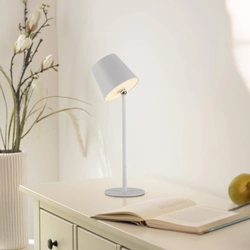 Przenośna, ładowana lampa stołowa BOTERIA  BIAŁY (19251-16) - Paul Neuhaus