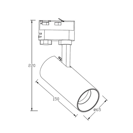 Gotowy zestaw szynowy Ice SET 3F 4xGU10 biały  (LP-732 4W WH SET) - Light Prestige