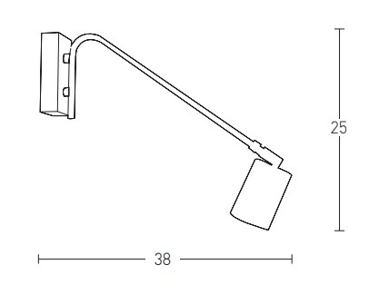 WALL LAMP 1XGU10 BLACK-GOLD (22228 Zambelis) - Zambelis