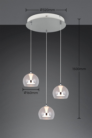 Kaskadowa lampa wisząca FLYNT (331630306) - Trio