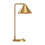 Lampa stołowa Remyck - 1 źródło światła - Szczotkowane złoto (ALM-REMYCK-TL-GD) - Elstead Lighting