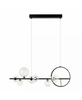 PENDANT LED LIGHT 14W + 7XG9 METAL GLASS BLACK (22063 Zambelis) - Zambelis