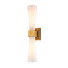 Kinkiet Kristy IP 44 - 2 źródła światła - Przecierane złoto (KRISTY-2WB-DG-OPAL) - Elstead Lighting