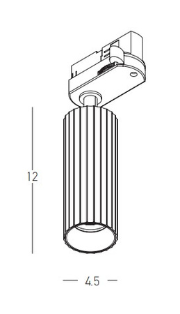 TRACK LIGHT SPOT LED 7W BRUSHED BRASS (S114 Zambelis) - Zambelis