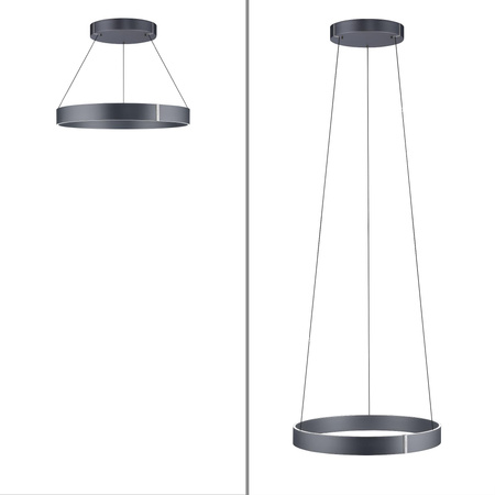 PURE E-CLIPSE LAMPA WISZĄCA SZARY (2561-15) - Paul Neuhaus