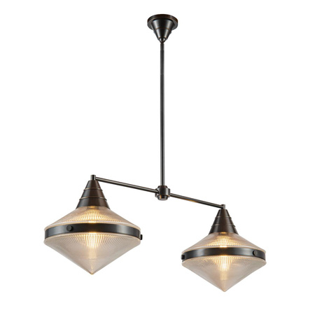 Lampa wyspowa Willard - 2 źródła światła - Miejski brąz (QN-WILLARD-LP2-UBZ-PG) - Quintiesse