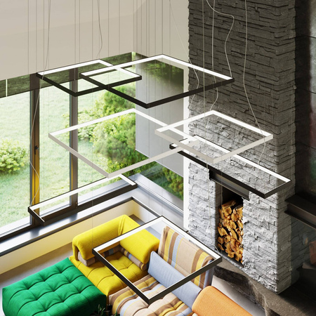 Żyrandol NELYA M czarny LED 4000K (TH.151) - Thoro Lighting