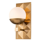 Kinkiet Deco - 1 źródło światła - Lakierowane złoto (QN-DECO-1WB-AB-O) - Quintiesse