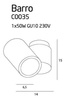 Plafon BARRO - czarny (C0035) - Max light
