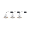 Zestaw oprawa do wbudowania LANATI COIN LED 3X 6W 470lm 84mm 2700K IP20 230V drewno / aluminium /czarny (PL92239) - PAULMANN