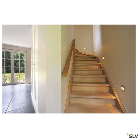 FRAME CURVE, lampa wpuszczana, LED, 3000K, kwadratowa, srebrnoszara, ze sprężynami piórowymi (111292) - SLV