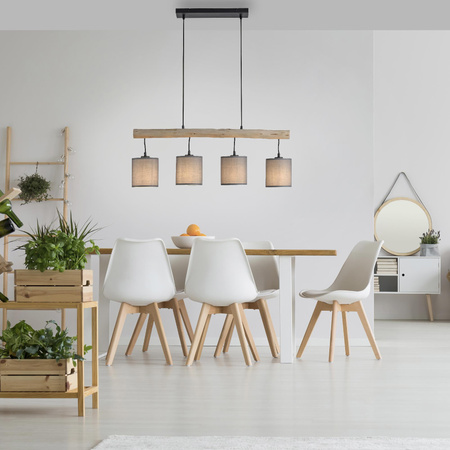 GREEN TRIBU LAMPA WISZĄCA DREWNO/BEŻOWY (15783-29) - Paul Neuhaus