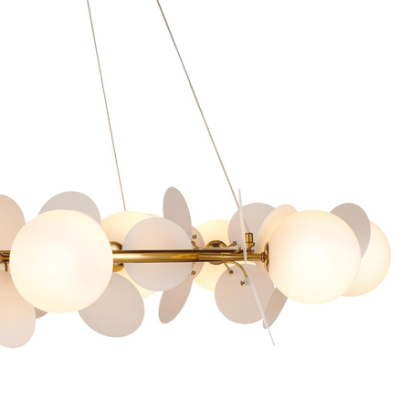Ozdobny żyrandol CHIC złoto biały 105 cm (ST-DL-2969) - Step into Design