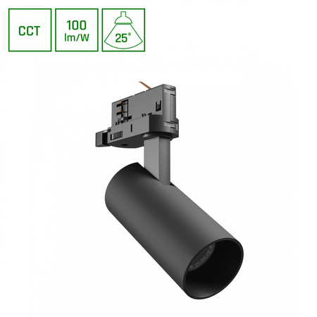 ANDROMEDA PRIME NA SZYNOPRZEWÓD 3F 3CCT 8W 230V 25st IP20 śr. 54x109x160mm CZARNY SPECTRUM (SLI033034CCT_PW) - Spectrum LED