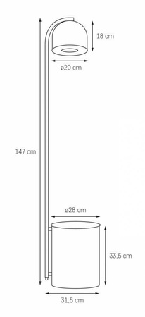 Lampa podłogowa BOTANICA XL (40848101) - Kaspa