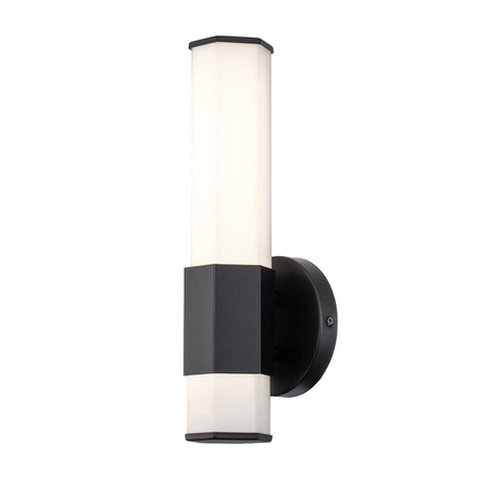Kinkiet LED Facet - Matowa czerń (QN-FACET-LED1-BK-BATH) - Quintiesse