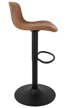 Krzesło barowe STOR PU regulowane  brązowe (KH010100942) - King Home