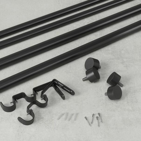 UMBRA podwójny karnisz CAPPA 168 305 cm szczotkowana czerń (1014401-111) - Umbra