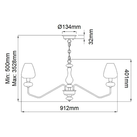 Żyrandol Armand (DL-ARMAND8-AB) - Elstead Lighting