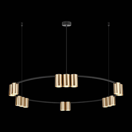 Lampa wisząca (koło) GENESIS BLACK GOLD 15xGU10 (ML0378) - Milagro