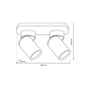Lampa sufitowa Andy Spot 2 (ML9935) - Milagro