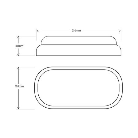 Oprawa Kanałowa Davo Owal 18W 4000K IP64 Biały (EK1082) - Eko-Light