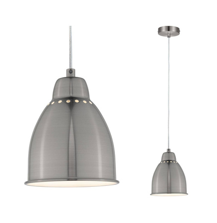 Neordic Hilla  lampa wisząca max. 1x40W E27 żelazo szczotkowane 230V metal (PL79765) - PAULMANN