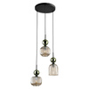 SOPHIA GREEN COGNAC LAMPA WISZĄCA 3XE14 (11148) - TK Lighting