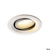 NUMINOS® MOVE DL M, wewnętrzna oprawa sufitowa wpuszczana LED, biała/biała 2700 K 55° obrotowa i pochylana (1003572) - SLV