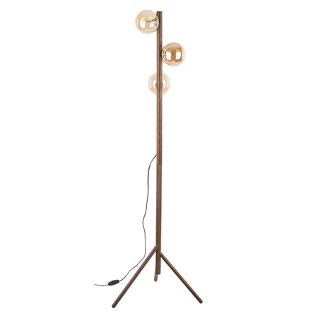 ESTERA WOOD ORZECH BURSZTYN LAMPA PODŁOGOWA 3XG9 (16151) - TK Lighting