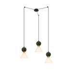 PENDANT 3XE14 MAX 15W GREEN MARBLE - BRASS (23250 Zambelis) - Zambelis