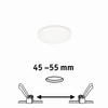 Panel bezramkowy Veluna VariFit IP44 6W 4000K 75mm Tworzywo sztuczne (PL92390) - PAULMANN