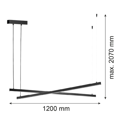 Lampa wisząca led podwójna regulowana, świecąca góra-dół MIAMI (8838) - Argon