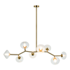 PENDANT LIGHT 8XG9 MAX 5W METAL-GLASS GOLD (23023 Zambelis) - Zambelis