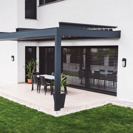 OUTDOOR WALL LIGHT LED 10W 3000K ALUMINIUM BLACK (E318 Zambelis) - Zambelis