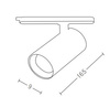 TRACK LIGHT 38W LED 3000K BLACK (S066 3B- Zambelis) - Zambelis