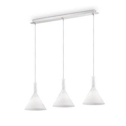 Biała lampa wisząca COCKTAIL SB3 mała (074245) Ideal Lux - żyrandol