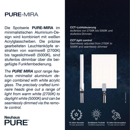 PURE MIRA LAMPA SUFITOWA CZARNY (6356-18) - Paul Neuhaus
