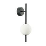 LED WALL LIGHT 6W 3000K GLASS &METAL WHITE+BLACK (20133 Zambelis) - Zambelis