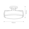 Lampa sufitowa Harper (HK-HARPER-SFM-HB-CS) - Elstead Lighting