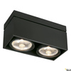 KARDAMOD, lampa sufitowa, dwupunktowa, QPAR111, prostokątna, czarny mat, maks. 150W (117110) - SLV