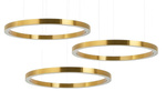 Lampa wisząca RING 100 + 100 + 100 złota na jednej podsufitce (MSE0100100100) - King Home